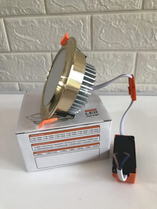 ĐÈN LED ÂM TRẦN AS-702 VIỀN VÀNG - Ảnh 2