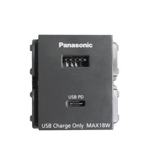 Ổ Cắm 1 Cổng USB 1 Cổng Type C WEF14821H-VN Mầu Đen