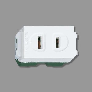 Ổ Cắm Đơn Hai Chấu Dẹt WEG1001SW Mầu Trắng