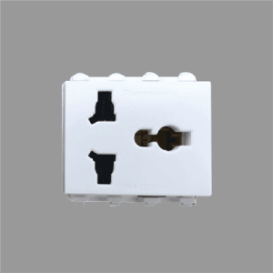 Ổ Cắm Đa Năng Ba Chấu WEI1171SW-VN Có Màn Che Mầu Trắng