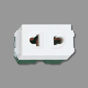 Ổ Cắm Đơn Hai Chấu WEV1091-7SW Không Có Màn Che Mầu Trắng