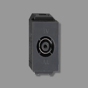Ổ Cắm Tivi Cáp Đồng Trục WEV2501H Mầu Đen