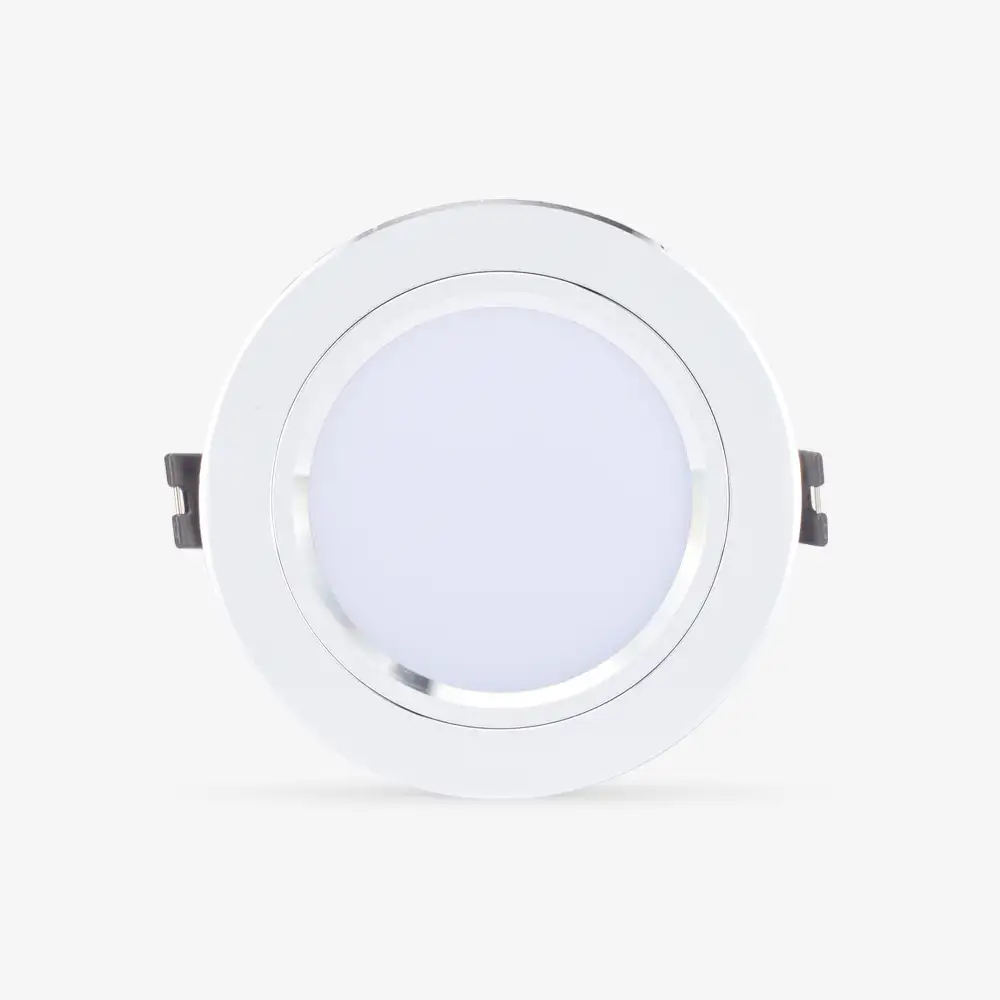 Đèn LED âm trần Downlight AT10 viền bạc 90/10W
