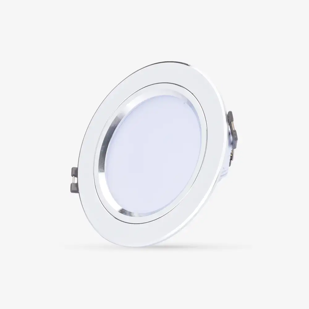 Đèn LED âm trần Downlight AT10 viền bạc 90/10W - Ảnh 2